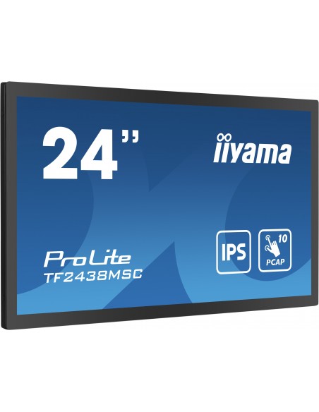 iiyama PROLITE Pizarra de caballete digital 61 cm (24") LED 600 cd   m² Full HD Negro Pantalla táctil