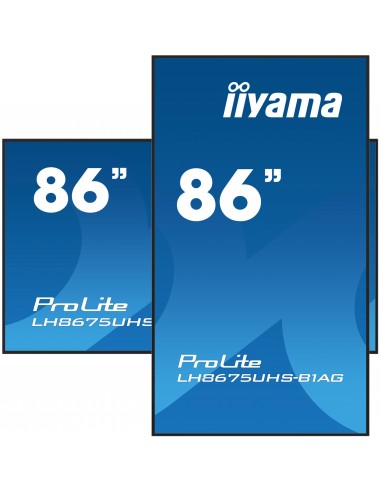 iiyama ProLite Pantalla plana para señalización digital 2,17 m (85.6") LCD Wifi 500 cd   m² 4K Ultra HD Negro Procesador