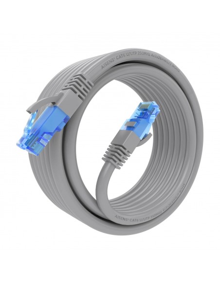 AISENS Cable De Red Latiguillo RJ45 Cat.6 UTP AWG26 CCA, Gris, 5.0 m