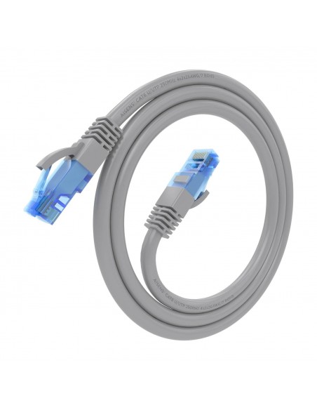 AISENS Cable De Red Latiguillo RJ45 Cat.6 UTP AWG26 CCA, Gris, 0.75 m
