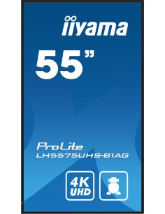 iiyama ProLite Pantalla plana para señalización digital 138,7 cm (54.6") LCD Wifi 500 cd   m² 4K Ultra HD Negro Procesador 2
