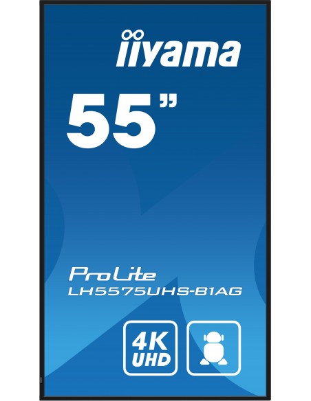 iiyama ProLite Pantalla plana para señalización digital 138,7 cm (54.6") LCD Wifi 500 cd   m² 4K Ultra HD Negro Procesador