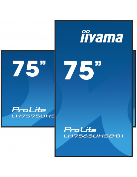 iiyama ProLite Pantalla plana para señalización digital 190,5 cm (75") LCD Wifi 500 cd   m² 4K Ultra HD Negro Procesador