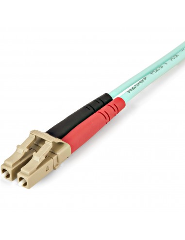StarTech.com Cable de 2m de Fibra Óptica Multimodo LC UPC a LC UPC OM4 - 50 125µm - Fibra LOMMF VCSEL - Redes de 100G - Cable