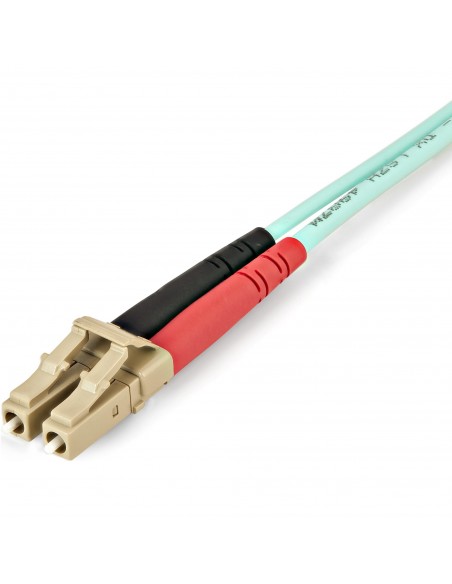 StarTech.com Cable de 2m de Fibra Óptica Multimodo LC UPC a LC UPC OM4 - 50 125µm - Fibra LOMMF VCSEL - Redes de 100G - Cable