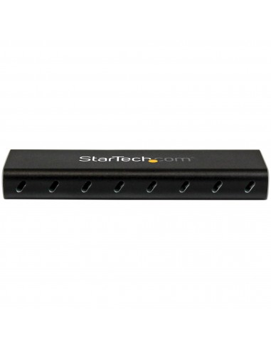 StarTech.com Caja USB 3.0 (5Gbps) a SSD M.2 de Aluminio con UASP - Negro - SATA NGFF M.2 con B Key y B+M Key - Caja Portátil