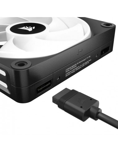 Corsair CO-9051001-WW sistema de refrigeración para ordenador Carcasa del ordenador Ventilador 12 cm Negro, Blanco 1 pieza(s)