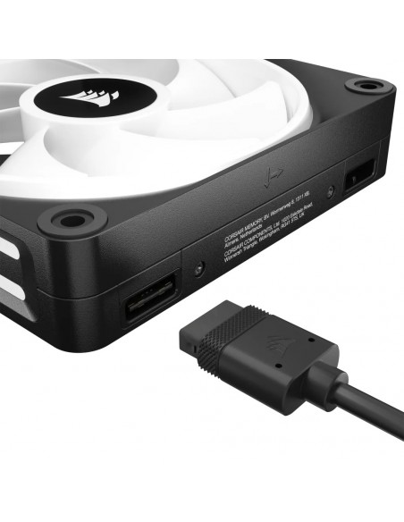 Corsair CO-9051001-WW sistema de refrigeración para ordenador Carcasa del ordenador Ventilador 12 cm Negro, Blanco 1 pieza(s)