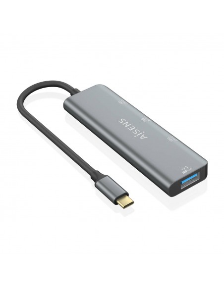 AISENS Hub USB 3.2 Gen2 10G USB-C, USB-C M-1xUSB-C H-3xUSB-A H, Gris, 15 cm AISENS Hub USB 3.2 Gen2 10G USB-C, USB-C M-1xUSB-C H-3xUSB-A H, Gris, 15 cm