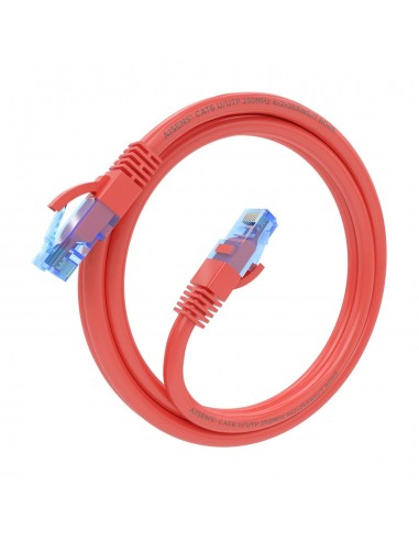 AISENS Cable De Red Latiguillo RJ45 Cat.6 UTP AWG26 CCA, Rojo, 1.0 m