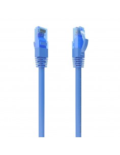 AISENS Cable De Red Latiguillo RJ45 Cat.6 UTP AWG26 CCA, Azul, 1.0 m