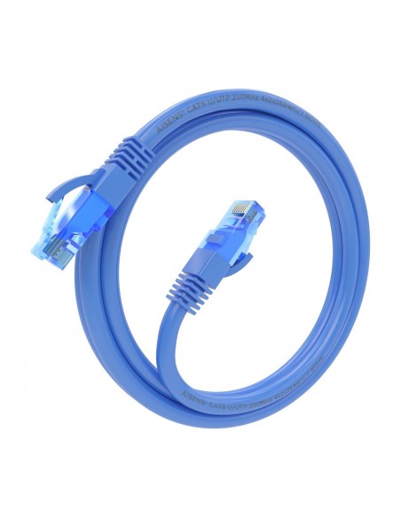 AISENS Cable De Red Latiguillo RJ45 Cat.6 UTP AWG26 CCA, Azul, 1.5 m