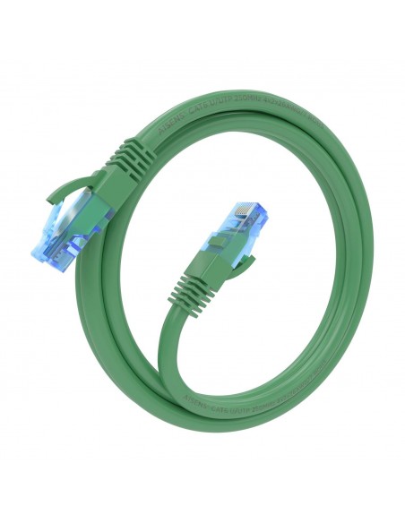 AISENS Cable De Red Latiguillo RJ45 Cat.6 UTP AWG26 CCA, Verde, 1.5 m