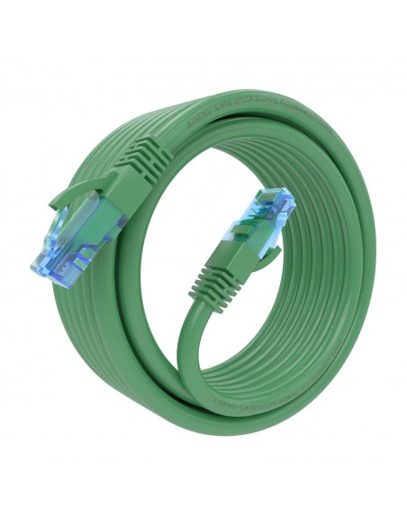 AISENS Cable De Red Latiguillo RJ45 Cat.6 UTP AWG26 CCA, Verde, 4.0 m