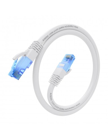AISENS Cable De Red Latiguillo RJ45 Cat.6 UTP AWG26 CCA, Blanco, 30 cm