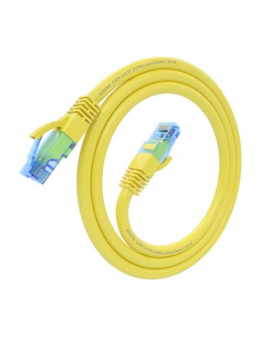 AISENS Cable De Red Latiguillo RJ45 Cat.6 UTP AWG26 CCA, Amarillo, 0.75 m