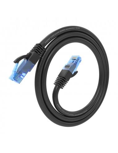 AISENS Cable De Red Latiguillo RJ45 Cat.6 UTP AWG26 CCA, Negro, 0.75 m