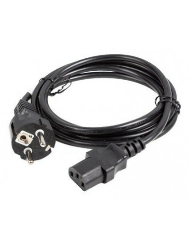 Lanberg CA-C13C-14CC-0018-BK cable de transmisión Negro 1,8 m C13 acoplador CEE7 7