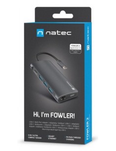 NATEC NMP-2162 base para portátil y replicador de puertos Alámbrico USB 3.2 Gen 1 (3.1 Gen 1) Type-C Gris 2