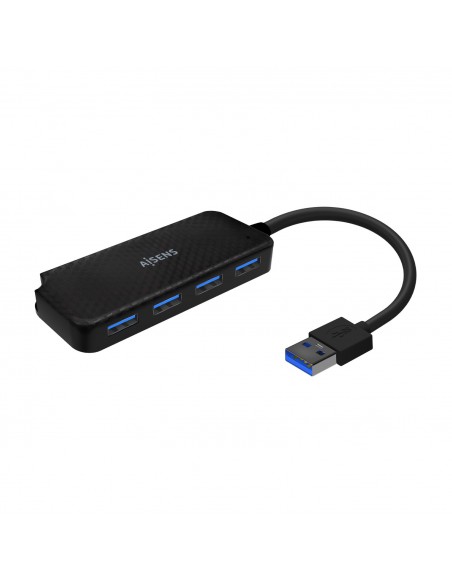 AISENS Hub USB 3.0, Tipo A M-4x Tipo A H, Negro, 15cm AISENS Hub USB 3.0, Tipo A M-4x Tipo A H, Negro, 15cm