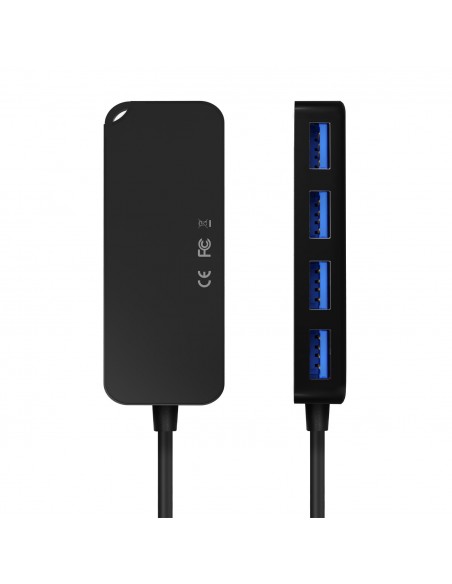 AISENS Hub USB 3.0, Tipo A M-4x Tipo A H, Negro, 15cm AISENS Hub USB 3.0, Tipo A M-4x Tipo A H, Negro, 15cm