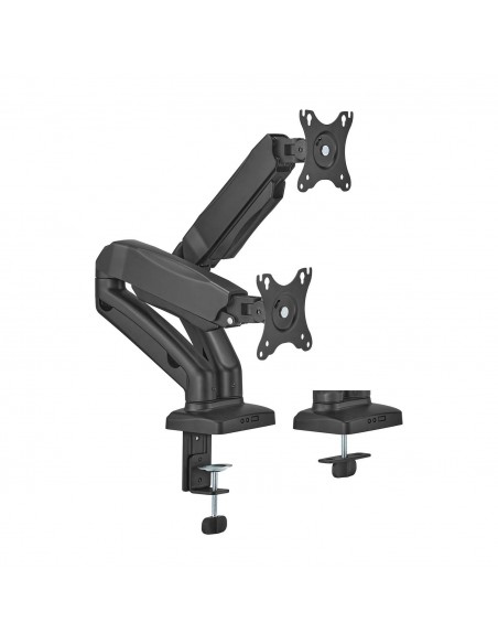 AISENS Soporte De Mesa Pro Contrapeso Giratorio E Inclinable Para Monitor TV 9kg (3 Pivotes, 2 Brazos) De 17-32, Negro