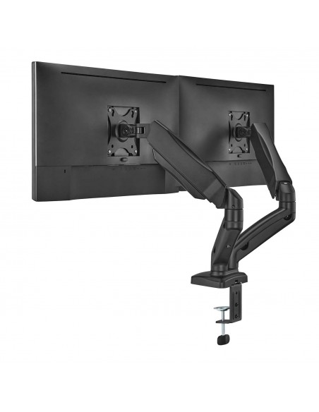 AISENS Soporte De Mesa Pro Contrapeso Giratorio E Inclinable Para Monitor TV 9kg (3 Pivotes, 2 Brazos) De 17-32, Negro