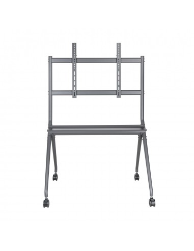 AISENS Soporte De Suelo Pro Con Rueda, 1 Bandeja Para Pantalla Interactiva TV 120kg De 50-86, Negro