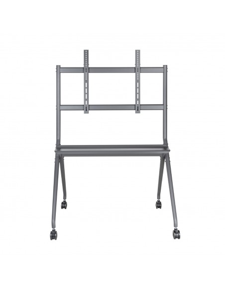 AISENS Soporte De Suelo Pro Con Rueda, 1 Bandeja Para Pantalla Interactiva TV 120kg De 50-86, Negro