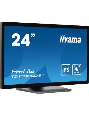 iiyama ProLite pantalla para PC 60,5 cm (23.8") 1920 x 1080 Pixeles Full HD LED Pantalla táctil Negro