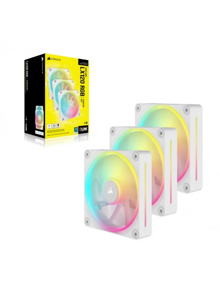 Corsair iCUE LINK LX120 RGB Carcasa del ordenador Ventilador 12 cm Blanco 3 pieza(s)