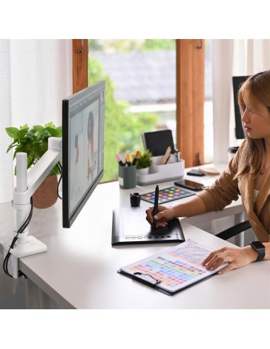 Ergotron NX Series NX MONITOR ARM WHITE 86,4 cm (34") Negro, Blanco Escritorio