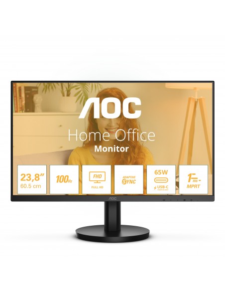 AOC 24B3CA2 pantalla para PC 60,5 cm (23.8") 1920 x 1080 Pixeles Full HD LED Negro