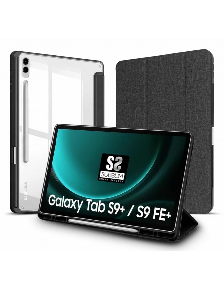 SUBBLIM SUBCST-5SC510 funda para tablet 31,5 cm (12.4") Folio Negro, Transparente