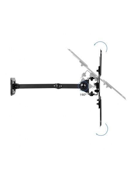 TooQ Soporte de Pared para Pantallas 13"-43", Negro