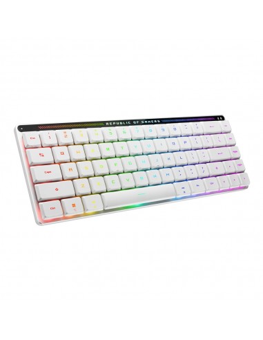 ASUS 90MP03EC-BKSA10 teclado Juego USB + RF Wireless + Bluetooth Blanco