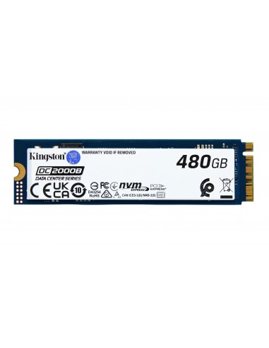 Kingston Technology DC2000B M.2 480 GB PCI Express 4.0 NVMe 3D TLC
