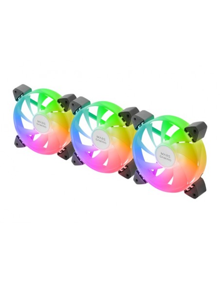 Mars Gaming MF-3A Carcasa del ordenador Ventilador 12 cm Negro 3 pieza(s)