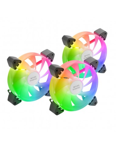 Mars Gaming MF-3A Carcasa del ordenador Ventilador 12 cm Negro 3 pieza(s)