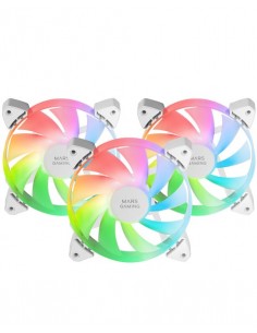 Mars Gaming MF-3A Carcasa del ordenador Ventilador 12 cm Blanco 3 pieza(s)