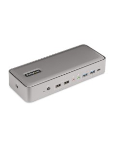 StarTech.com Docking Station KVM USB-C para Portátil - Replicador de Puertos USB Tipo C para 2 Monitores DisplayPort 4K 60Hz -
