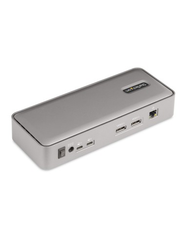StarTech.com Docking Station KVM USB-C para Portátil - Replicador de Puertos USB Tipo C para 2 Monitores DisplayPort 4K 60Hz -