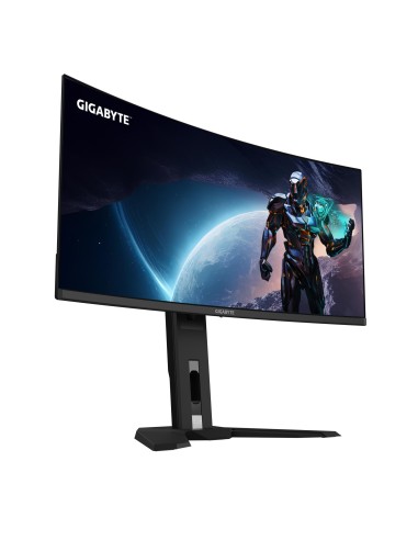 GIGABYTE Monitor de juegos curvo OLED WQHD MO34WQC2 de 34” - 3440x1440 (WQHD), 240Hz, 0.03ms, KVM, 250 cd m², FreeSync Premium