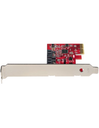StarTech.com Tarjeta PCIe SATA - Tarjeta PCI Express Controladora de 2 Puertos SATA de 6Gbps - Perfil Completo o Bajo -