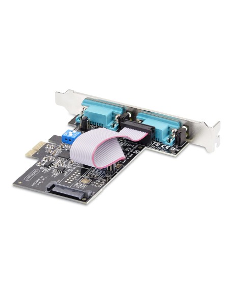 StarTech.com Tarjeta Serie PCIe de 2 Puertos - Tarjeta Serial PCI Express de 2 Puertos DB9 RS232 RS422 RS485 -Incluye Brackets