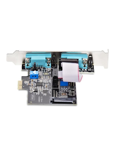 StarTech.com Tarjeta Serie PCIe de 2 Puertos - Tarjeta Serial PCI Express de 2 Puertos DB9 RS232 RS422 RS485 -Incluye Brackets