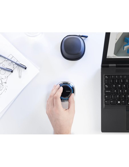 3Dconnexion SpaceMouse ratón Oficina RF Wireless + Bluetooth + USB Type-A 6DoF