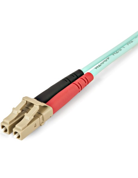 StarTech.com Cable de 10m de Fibra Óptica Dúplex Multimodo MTP(F) PC a 4x LC PC Multiconector OM3 - OFNP - Tipo A 8F - 50 125µm