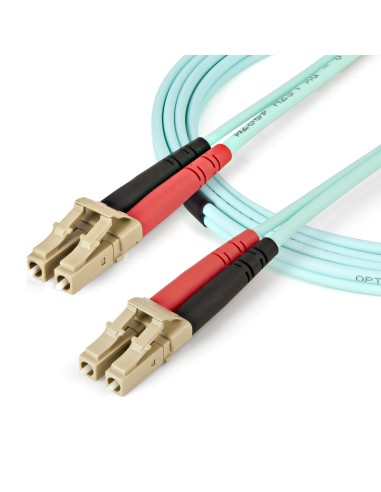 StarTech.com Cable de 10m de Fibra Óptica Dúplex Multimodo MTP(F) PC a 4x LC PC Multiconector OM3 - OFNP - Tipo A 8F - 50 125µm