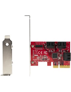 StarTech.com Tarjeta PCIe SATA - Tarjeta Controladora PCI Express de 6 Puertos SATA - 6Gbps - con Bracket de Perfil Bajo - con 2